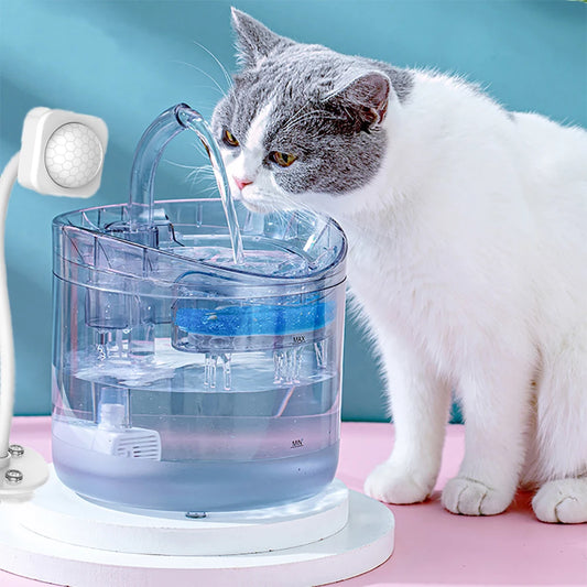 Fontaine à Eau Chat Intelligente et Transparente 2L