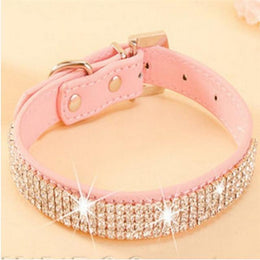 Colliers en cuir avec diamants Pour Chiens